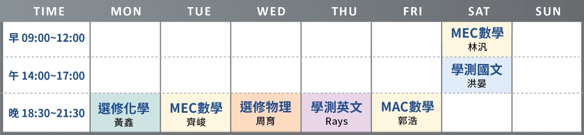 寰宇高中115學年度下學期課程總課表